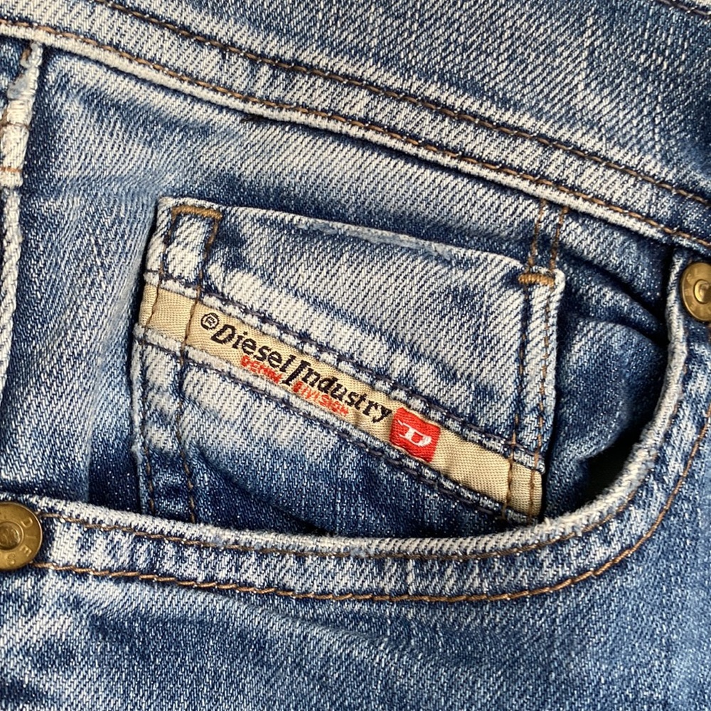 👖Diesel distressed/ patched jeans. Relaxed skinny low waist size 29 - Picture 2 of 16